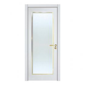 沃格生態(tài)門(mén)系列V-J01（玻）鑲金色金屬條