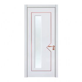 沃格生態(tài)門(mén)系列V-J05（玻）鑲玫瑰金色金屬條