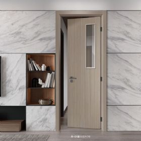 普達無(wú)漆木門(mén)系列R-01（玻）科技木3號
