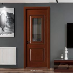 普達無(wú)漆木門(mén)系列RC-01（玻）黃金胡桃木1號