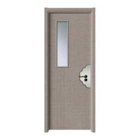 普達無(wú)漆木門(mén)系列H-8807（玻）-刀砍紋3號+金屬銀