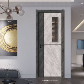 普達無(wú)漆木門(mén)系列H-8595（玻）巖紋1號+3號