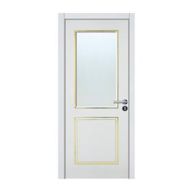 沃格生態(tài)門(mén)系列V-J02（玻）鑲金色金屬條