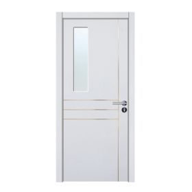 沃格生態(tài)門(mén)系列V-J03（玻）鑲金色金屬條