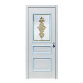 沃格生態(tài)門(mén)系列V-T04（玻）白門(mén)藍線(xiàn)-02